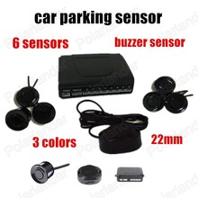 6 Sensors Buzzer sensor 22mm Car Parking Sensor Kit Reverse Backup Radar Sound Alert Indicator Probe System 12V 3 Colors 2024 - buy cheap