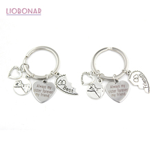 1PC New Arrival Stainless Steel Key Ring Friends Keychains Best Friends Sisters Keychain Keyring Gifts for BFF Friends Jewelry 2024 - buy cheap