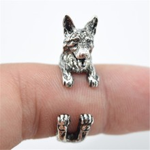 Wholesale New Trendy Vintage Shepherd Dog Rings Gold Silver Color Promise Rings For Women Girl World Of Warcraft Aros Overwatch 2024 - buy cheap