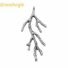 GraceAngie 10pcs/pack Ancient Hollow Branch Linker Pendant Jewelry Accessories Connector For Lady Girlfriend 2024 - buy cheap