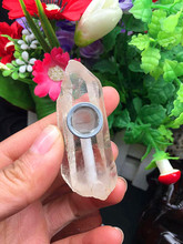 Natural quartz crystal specimen smoking tube wand smoking tube healing 2024 - buy cheap