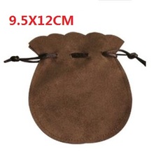 Zavorohin-Paquete de 30 unids/lote de 9,5x12 cm de imitación de piel de ciervo suave de doble cara, bolsas de silicona, paquete de regalo de joyería 2024 - compra barato