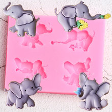 3D Elephant Silicone Mold Rose Flower Bird Candy Fondant Molds Chocolate Gumpaste Mould DIY Baby Birthday Cake Decorating Tools 2024 - buy cheap