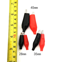 20pcs/lot 28MM 35MM 45MM Metal Alligator Clip Crocodile Electrical Clamp Testing Probe Meter Black Red Plastic Boot High Quality 2024 - buy cheap