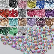 1000 pcs 4mm ss16 Resin Round Rhinestone Flatback Rhinestones 14 Facets DIY Nail Art Decoration Beads Color Choice  N01-N22 2024 - buy cheap