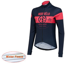 Morvelo 2019 Winter Cycling Jersey Women Thermal Fleece Long Sleeve Bicycle Clothing Windproof MTB Bike Jersey Jacket Ciclismo 2024 - buy cheap