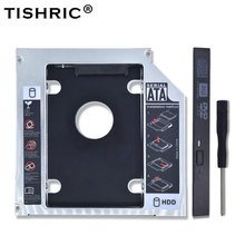 TISHRIC 2018 Hot Universal Aluminum 2nd HDD Caddy 12.7mm SATA 3.0 CD Adapter For 2.5''7-12.5mm SSD DVD Case Enclosure Optibay 2024 - buy cheap