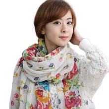 Fashion Long & Smaller Women Scarves Floral Scarf Spring Summer New Polyester Beach Ladies Shawl Wrap Womens Scarves With Flora 2024 - buy cheap