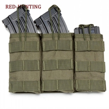 Tactical Bag MOLLE Triple Open-Top Magazine Pouch FAST AK AR M4 FAMAS Mag Military Pouch Paintball Airsoft Gear 2024 - buy cheap