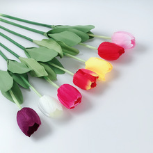 Ramo de flores de seda de gran tamaño para boda, flores artificiales tulipanes vívido falso, decoración de boda, venta al por mayor 2024 - compra barato