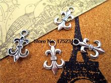 15pcs--Fleur de Lis Charms, Antique silver tierraCast French Lily Charms 15x23mm 2024 - buy cheap