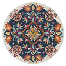 Round Mandala Flower Carpet Bedroom Living Room Bedside Slip Creative Floor Mat 2024 - buy cheap