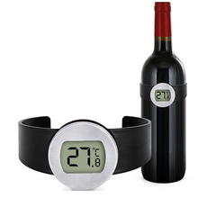 MOSEKO Electronic LCD Red Wine Bottle Thermometer Digital Wine Watch Temperature Meter Automatical Bottle Thermometer Wine Tools 2024 - buy cheap