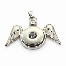 6pcs/lot Snap Necklace pendant angel wing snap pendants charms Diy snaps jewelry pendant for 18mm Snap Buttons 2024 - buy cheap