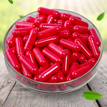 1000Pcs/bag Size 0# Empty Red Hard Gelatin Capsule Kosher Gel Medicine Pill Vitamins Personal Health Care Pill Cases Splitters 2024 - buy cheap