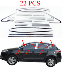 window frame/cover/trim/sill for Hyundai Tucson IX35 2010-2017,stainless steel,full window ,16pcs or 22pcs, guarantee quality 2024 - buy cheap