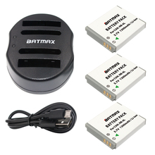 Аккумулятор Batmax для цифровой камеры, двойное зарядное устройство USB для CANON PowerShot SX240 SX260 HS IXY110 SD980, 3 шт. 2024 - купить недорого