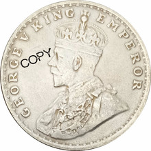 India British 1911 One 1 Rupee George V Brass Plated Silver Copy Coin Commemorative COINS 2024 - buy cheap