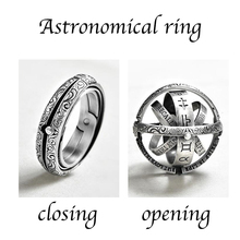 Серебряное астрономическое кольцо для мужчин и женщин, металлический шар, креативное сложное вращающееся космическое кольцо для пальцев, мужское кольцо, модные ювелирные изделия, подарки 2024 - купить недорого