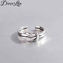 Dieerlan boêmio vintage prata cor arco anéis para mulheres ajustável anéis de noivado casamento jóias meninas presente 2024 - compre barato