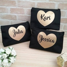 personalized gold name Bridesmaid Make Up comestic Bags Maid of Honour Bridal vanity case wedding Party Bags gifts 2024 - buy cheap