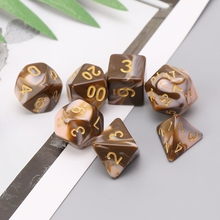 OOTDTY 7pcs/set Sided Dice D4 D6 D8 D10 D12 D20 For Dungeons&Dragon D&D RPG Poly Game Acrylic Beads 2024 - buy cheap