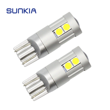 1 Par de CARRO SUNKIA T10/W5W/194 3030 Apuramento 9smd Carro 360 Graus Lâmpada LED Lâmpada 12 V 7 cores Disponíveis Wedge Estacionamento Luz 2024 - compre barato