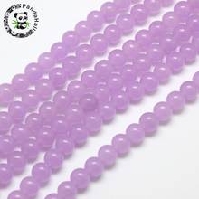 1 Strand 8mm Natural Beads Round Dyed Beads for Jewelry Making, Lilac Color about 49pcs/strand, 15.4" 2024 - buy cheap