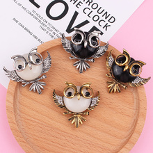 LUBOV Anti Gold Silver Color Owl with Glasses Lovely Vintage Metal Brooches Pins Animal Cartoon Brooch Pin Women Gift Jewelry 2024 - buy cheap