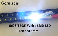 Small white lamp beads 0603 SMD LED 0603 white Light-emitting diodes Free Shipping 1.6*0.8*0.4MM 6000-6500K 3.0-3.6V 5000PCS/lot 2024 - buy cheap