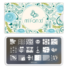 MiFanXi 12*6cm Rectangle Nail Stamping Plates Template Beautiful Design Plate Manicure Nail Art Stamp Image 2024 - buy cheap