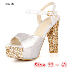 Pumps Women Peep Toe High Heels Platform Gladiator Sandals Woman High Heel Wedding Shoes Small Plus Size 32 33 - 40 41 42 43 2024 - buy cheap
