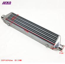 Radiador Turbo intercooler de montaje frontal, barra y placa Universal OD = 51mm RODIN, 550x140x65mm 2024 - compra barato