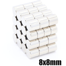 50Pcs 8x8 mm Super Strong Round Disc De Imanes 8mm x 8mm Rare Earth Neodymium permanent magnet powerful Magnetic Materials 2024 - buy cheap
