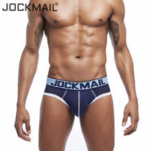 JOCKMAIL Brand New Men Underwear Briefs Slip Sexy Hollow Breathable Mesh Shorts Cueca Gay Sleepwear Male panties Crotch Cotton 2024 - buy cheap