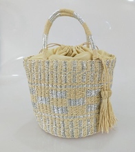 Bolso de hombro para mujer, bolsa de hombro de viento británico, hecho a mano, tejido de hierba, viaje, ocio, playa, oro nuevo y plateado 2024 - compra barato