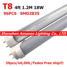 25pcs/lot SMD 2835 t8 led tube 4FT 1200mm 18W 1800 lumin with 36 months Warranty 85-265V 2024 - buy cheap