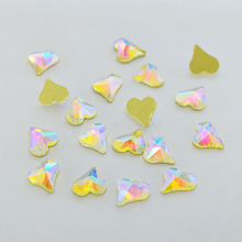 Non Hotfix Crystal Rhinestones Heart Nail Art Crystal AB Strass Flatback Stones 6mm 10pcs DIY 3D Gems decoration 2024 - buy cheap