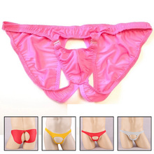 open Crotch underwear thong panties gay 2019 Hot Mens Thong Underwear Comfort SexyTangas Low Rise Good Quality sissy panties 2024 - buy cheap