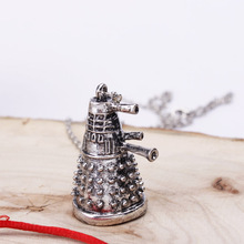24 Pcs/Lot Dalek tardis necklace vintage retro alien robot Pendant jewelry for men and women Bulk Wholesale 2024 - buy cheap