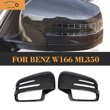 ML Class Replaced carbon fiber car side mirror Cover Cap for Mercedes Benz W166 ML350 ML500 ML550 12-15 2024 - buy cheap