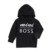 Fashion Warm Toddler Baby Boy Girl Hooded Sweatshirts Letter MINI BOSS Long Sleeve Blouse Hoodies Tops Kids Casual Sport Clothes 2024 - buy cheap