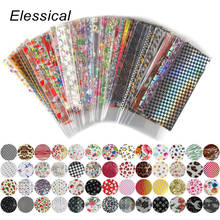 Elessical 52pcs 20cm*4cm Colorful Transfer Foil Nail Art Flower Design Sticker Decal For Polish Care DIY Manicure Nail Art WY209 2024 - buy cheap