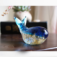 Glass Whale Colored Dlaze Art Craft Cerative Home Decoration Animal Ornaments Creative Birthday Wedding Gifts 2024 - buy cheap