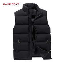 Mantlconx 5xl 6xl inverno sem mangas colete masculino casacos casuais acolchoado engrossar colete masculino sem mangas jaqueta masculina quente 2024 - compre barato