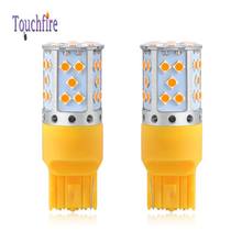 2PCS 1156 BA15S P21W BAU15S PY21W T20 7440 W21W W21/5W 35SMD LED Canbus NO Error Car Bulb Lamp Amber For Turn Signal DRL Lights 2024 - buy cheap