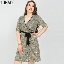 TUHAO Leopard Dresses Woman Party Night Club Dress  Summer Plus Size 8XL 7XL 6XL Runway Women's Print Elegant Dress 3XL LZ22 2024 - buy cheap