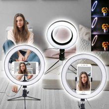 16CM/26CM LED Selfie Ring Light Dimmable Smartphone Ring Lamp With TableTripods For Makeup Vlog Video Live Studio 2024 - buy cheap