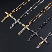 Vintage Classic Punk Statement Necklaces Trendy Male Crucifix Cross Jesus Piece Necklaces Men Jewelry xlct017 2024 - buy cheap