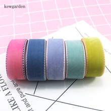 Kewgarden 25mm 1" Dotted Line Velveteen Taffeta Ribbons Handmade Tape DIY Bowknot Satin Ribbon Garment Accessories Riband 6Y/lot 2024 - buy cheap